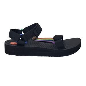 Teva Midform Universal Pride Platform Sandals Shimmer Metallic Rainbow Men's 11